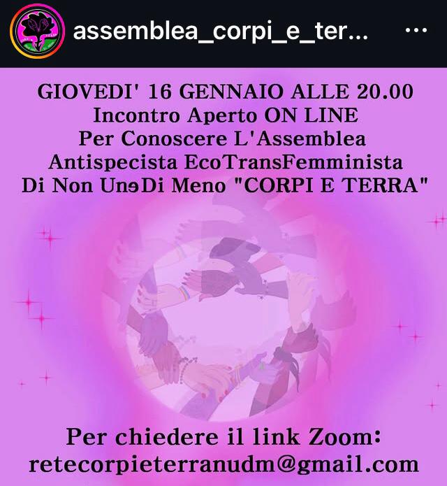 Corpi e Terra all’assemblea aperta del 16 gennaio&nbsp;25